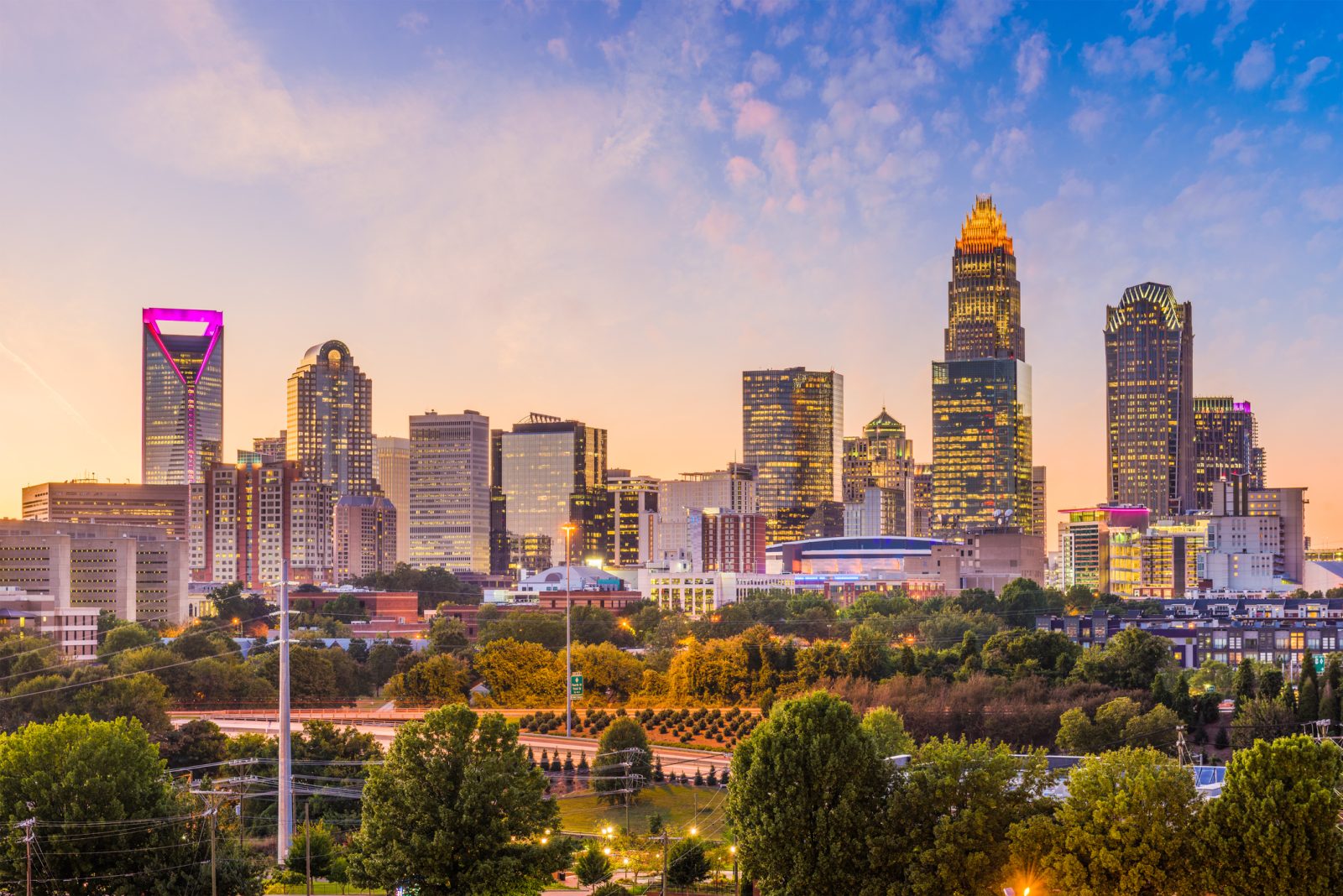 Charlotte, North Carolina, Usa Skyline